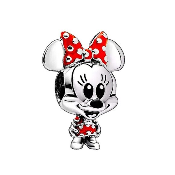 Sterling Silver Minnie Mouse Charm Bracelet - Picture 2 of 2